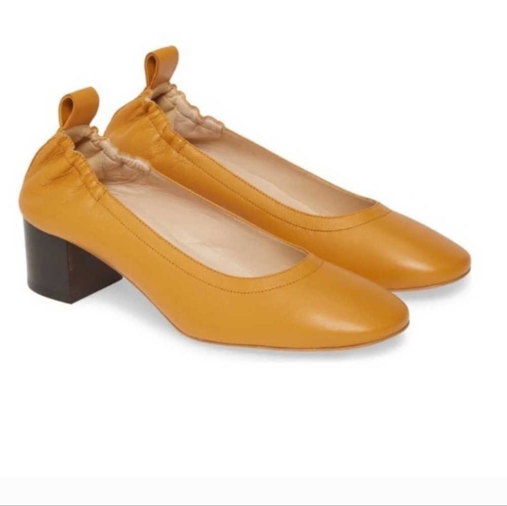 Everlane The Day Italian Leather Block Heel Shoe Size 6